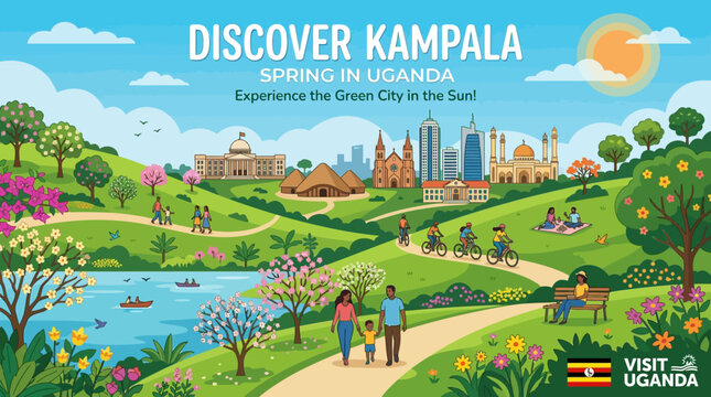 Discover Kampala Springtime in Uganda Tourism Poster