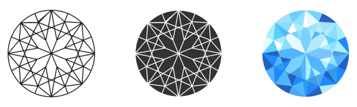 Diamond vector image. A realistic image of a crystal gemstone for your design. An element of luxury and wealth for a jewelry store.