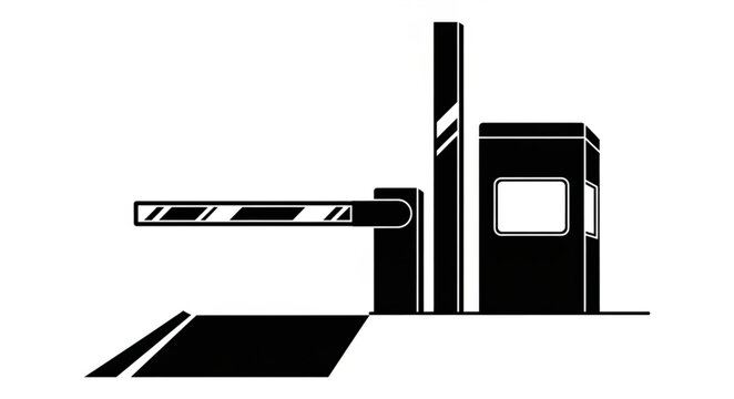 Automatic barrier gate for vehicle access control system.