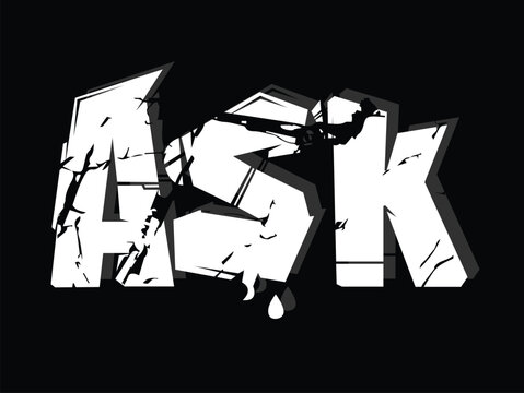 Ask Typography Vector T-Shirt Design