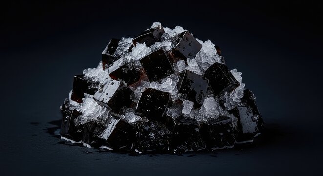 Galena Mineral Specimen on Dark Background.