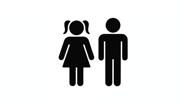 black silhouette of a man and a woman standing side by side