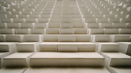 Fototapeta premium Modern Architectural Design Featuring Abstract Stairs with Unique Rectangular Steps in a Minimalist Style for Contemporary Interior or Exterior Spaces