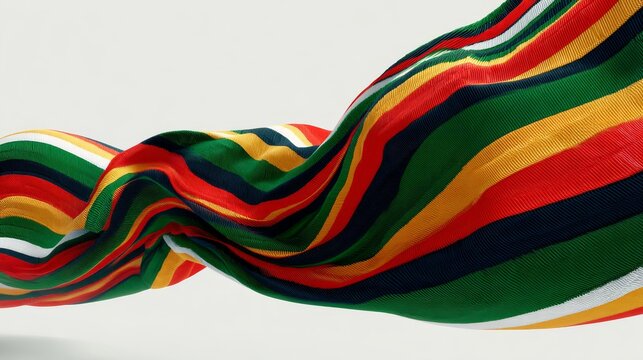 Flowing Striped Fabric in Vibrant Colors