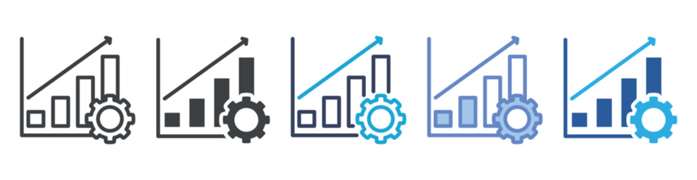 Performance icon set multiple style collection