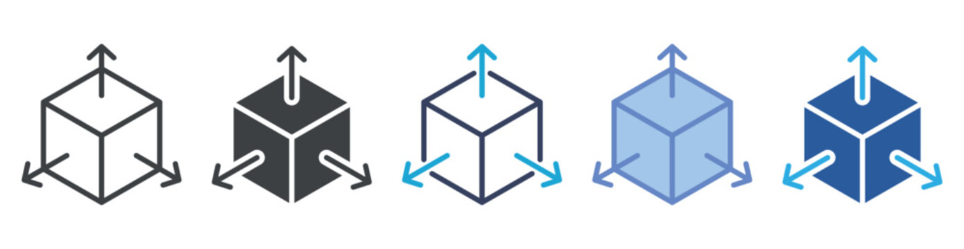 Scalable icon set multiple style collection