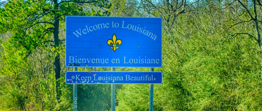 Welcome to Louisiana interstate sign