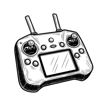 Drone Remote Controller Closeup View.