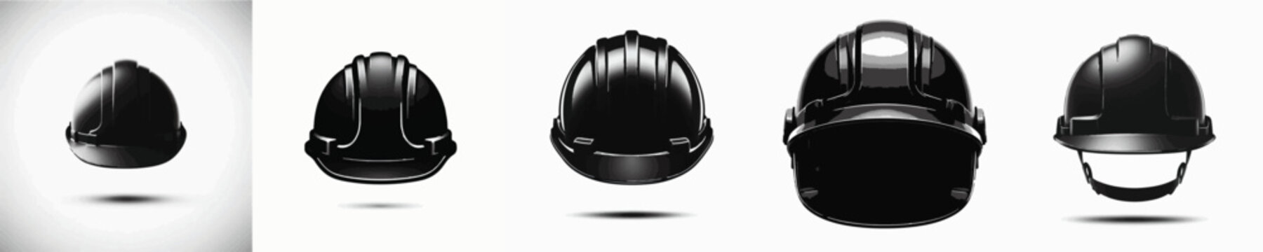 Vector silhouette of construction helmet