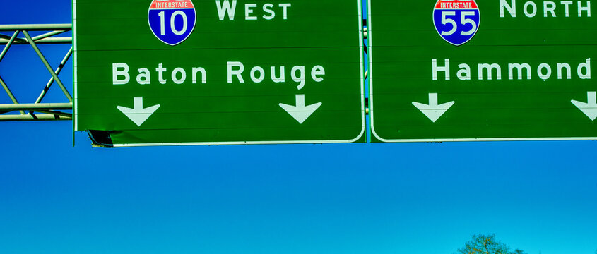 Road to Baton Rouge - I10 Interstate - Louisiana