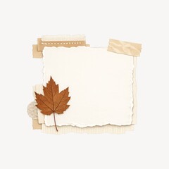 Fototapeta premium Vintage autumn scrapbook paper design.