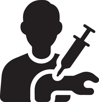 Respiratory Therapist ABG Sampling Silhouette