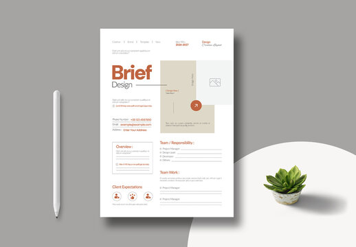 Creative Design Brief Flyer Template Layout