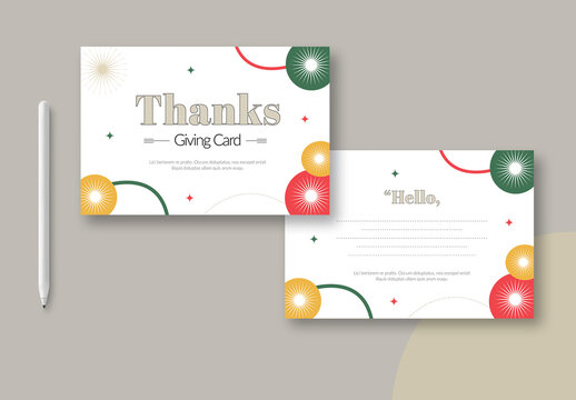 Thanksgiving Card Template Layout