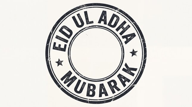 Eid ul Adha Mubarak Grunge Stamp Badge 