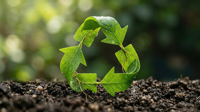 Recycling symbol sustainability concept