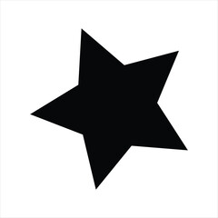 Obraz premium Black five pointed star shape with white background with geometric shape