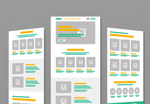 Modern Website Landing Wireframe Template