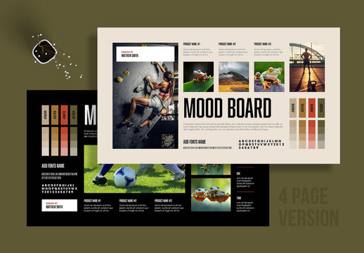 Creative Mood Board Template Layout for Brand Identity