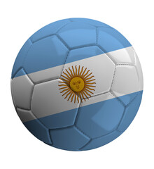Bola de Futebol com Estampa da Bandeira da Argentina © Julianne