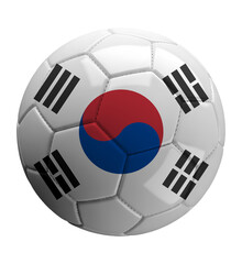 Bola de Futebol com Estampa da Bandeira da Coréia do Sul © Julianne