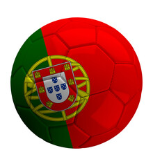 Bola de Futebol com Estampa da Bandeira de Portugal © Julianne