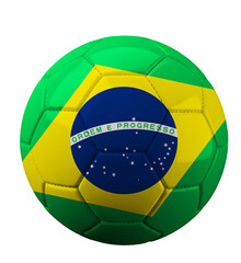 Bola de Futebol com Estampa da Bandeira do Brasil © Julianne