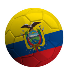 Bola de Futebol com Estampa da Bandeira do Equador © Julianne
