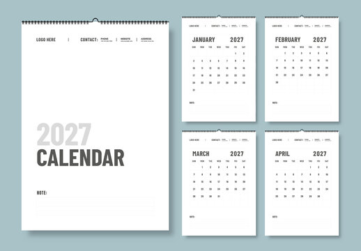 Calendar Template 2027