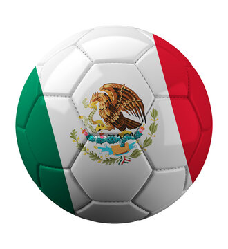 Bola de Futebol com Estampa da Bandeira do M&eacute;xico