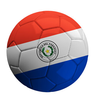 Bola de Futebol com Estampa da Bandeira do Paraguai