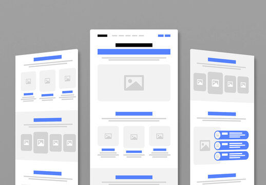 Modern Agency Website Wireframe UI UX Layout