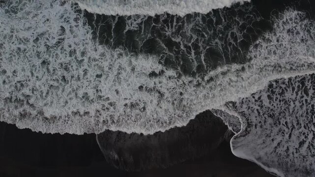 Top shot of beach wave