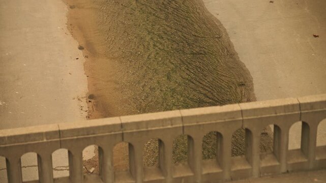 LA river water channel in slow motion 4K