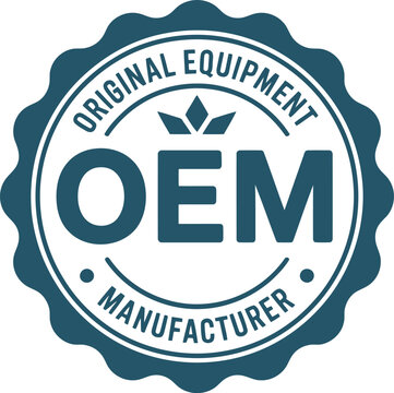 OEM Original Equipment Manufacturer Badge Icon for Industrial and Business Branding