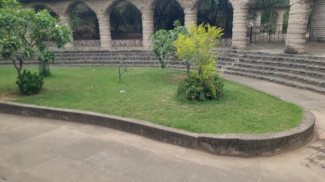 Majestic Rock Pillars and Arched Structures within the Sculptural Courtyard of the Iconic Nek Chand Rock Garden
