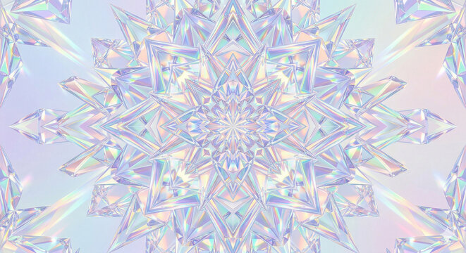Pattern prismatico, iridescente e caleidoscopico, sfondo