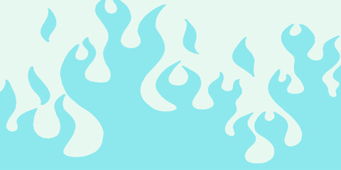 Fototapeta premium Abstract Blue Flame Background Pattern With Soft Aqua Fire Shapes And Fluid Decorative Design