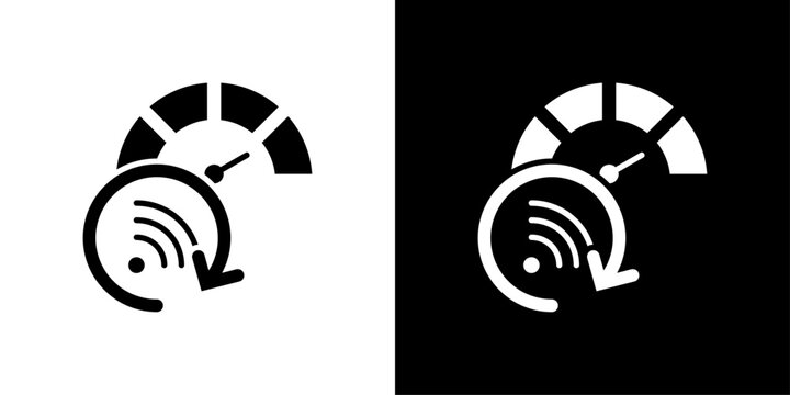 Bandwidth Icon Sheet Black And White