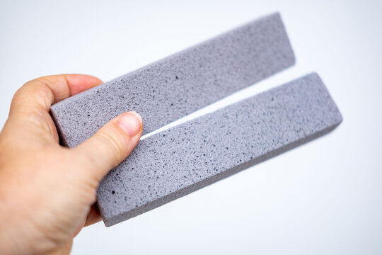 Natural volcanic pumice stone for skin peeling, surface grinding, porous abrasive block, foot care, household cleaning, grey lava rock tool, Universal abrasive material, dermatology, restoration