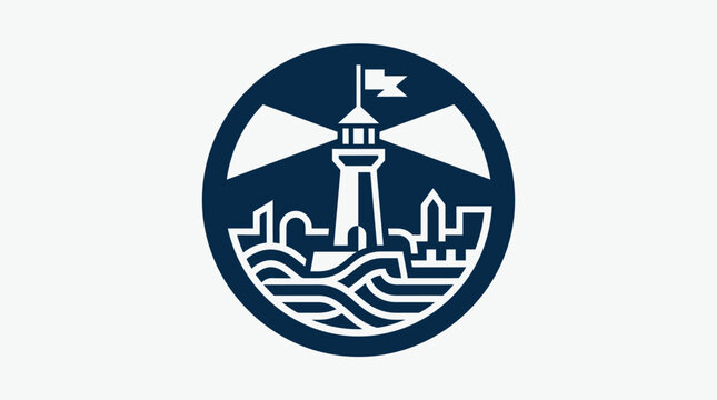 Minimalist Lighthouse Logo Design
