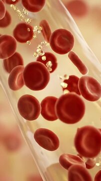 Glucose hormone blood sugar insulin flow through artery red cell bloodstream plasma vein circulation red blood cell transport and blood glucose regulation in bloodstream artery and vein flow