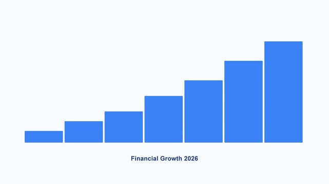 Abstract visualization of projected financial growth and increasing market trends represented by a rising bar chart, symbolizing business success and future economic expansion
