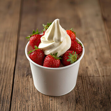 Strawberry Soft Serve Ice Cream