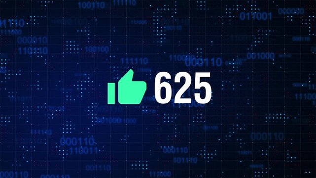 1K Social Media Likes Counter With Icon