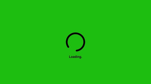 Simple Circle loading animation with transparent background. download progress, load game data, buffering process, application interface 