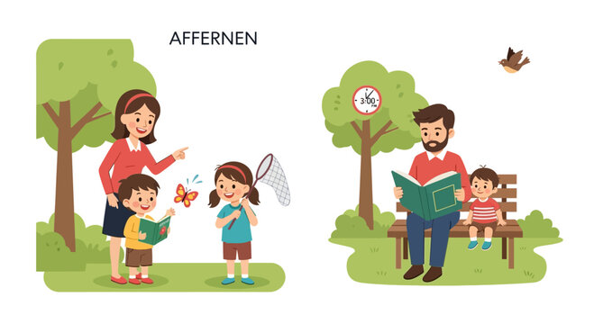 Family Fun in Park: Butterfly Catching and Story Time