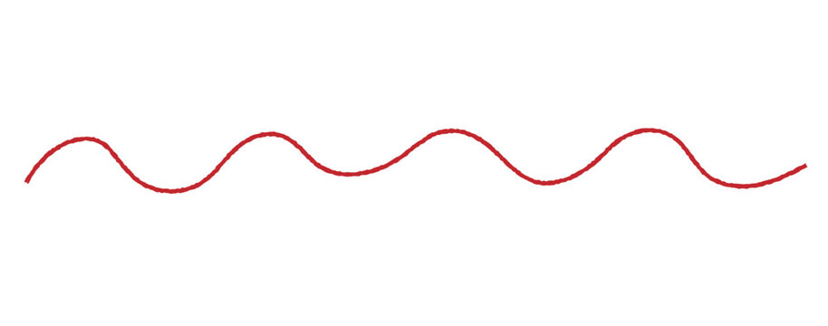 Yarn simple wavy line style. Hand drawn illustration isolated on white background