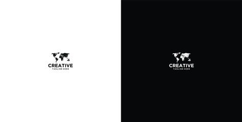 Fototapeta premium eco-friendly travel logo design reality around the world