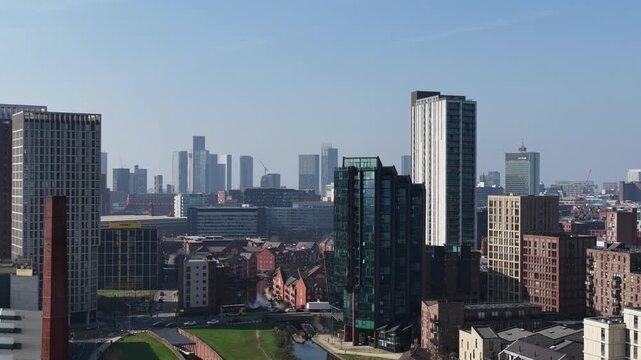PIccadilly Village And Manchester Skyline